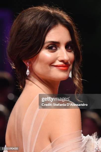 Penelope Cruz walks the red carpet ahead of the "Wasp Network" screening during the 76th Venice Film Festival at Sala Grande on September 01, 2019 in...