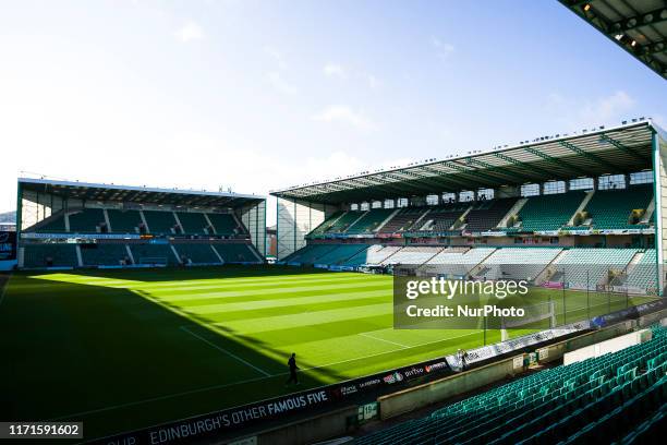 General view of Easter Road ahead of the Scottish Premier League match between Hibernian and Celtic at Easter Road on 28 September, 2019 in...