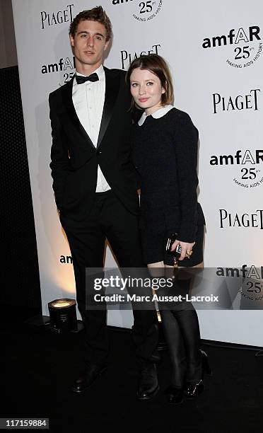 Max Irons and Emily Browning amfAR Inspiration Gala at Pavillon Gabriel on June 23, 2011 in Paris, France.