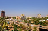 Niamey skyline from François Mitterrand avenue, Niger