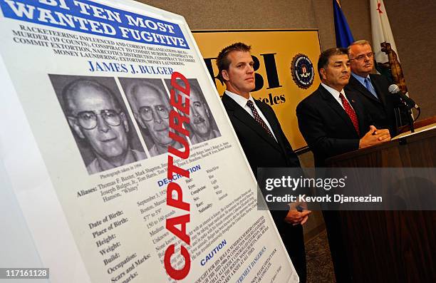 Steven Martinez, FBI assistant director in charge in Los Angeles, Douglas Price, FBI Assistant Special Agent in Charge, and LAPD Deputy Chief, David...