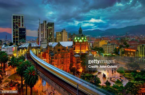 plaza botero, medellin, colombia - colombia stock pictures, royalty-free photos & images