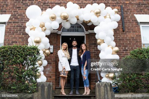 Amber Turner, Dan Edgar and Nikki Sanerson attend Laser HQ launch on September 01, 2019 in Manchester, England.