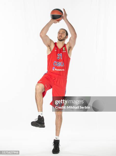 Kosta Koufos, #31 poses during the CSKA Moscow - 2019/2020 Turkish Airlines EuroLeague Media Day at USH CSKA on September 26, 2019 in Moscow, Russia.