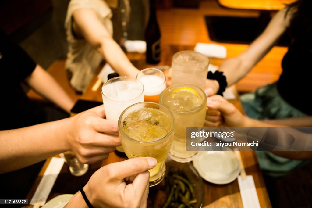 Toasting people