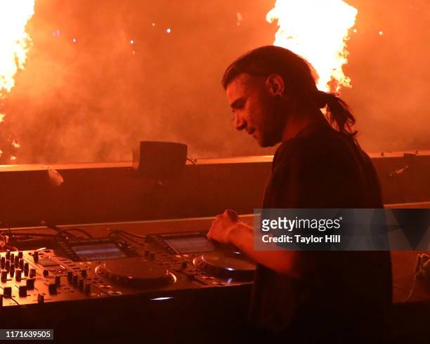 Skrillex performs during the 2019 Electric Zoo Festival at Randall's Island on September 1, 2019 in New York City.