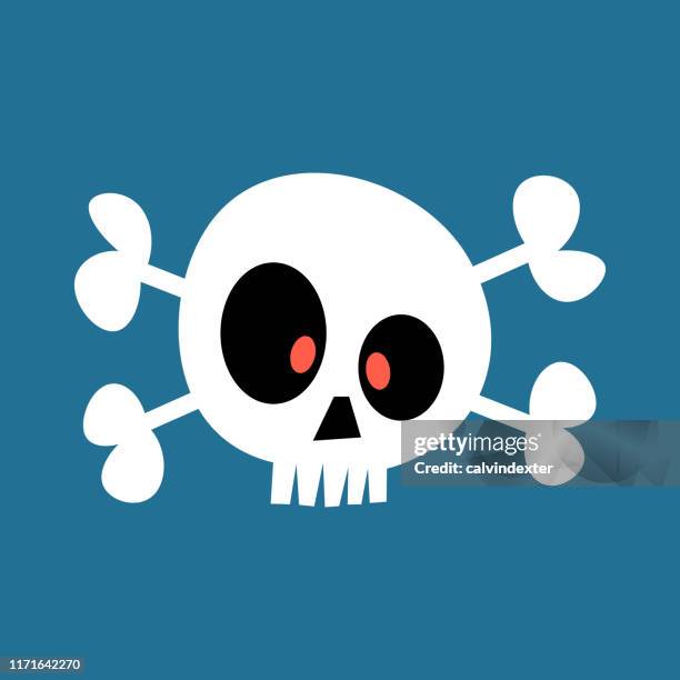 human skull design - software piracy stock illustrations