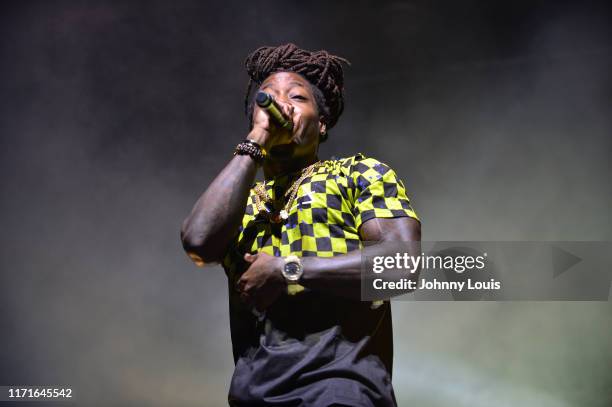 Ace Hood performs on stage at Watsco Center on September 27, 2019 in Coral Gables, Florida.