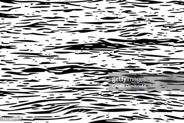 ilustrações de stock, clip art, desenhos animados e ícones de abstract shapes black and white background - madeira material