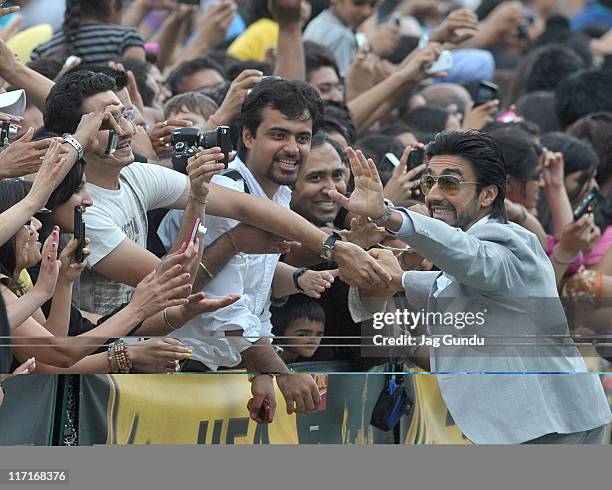 Ashish Chaudary arrives at the world premiere of the film "Double Dhamaal" as part of the International Indian Film Academy awards on June 23, 2011...