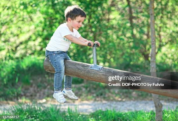 wodden horse - wippe stock-fotos und bilder