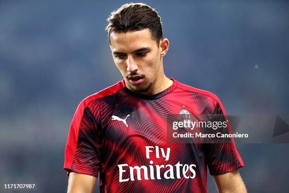Ismael Bennacer of Ac Milan looks on before the Serie A Ismael Bennacer of Ac Milan looks on before the Serie A