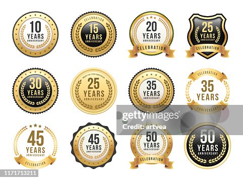 Anniversary Gold Badge Set Anniversary Gold Badge Set