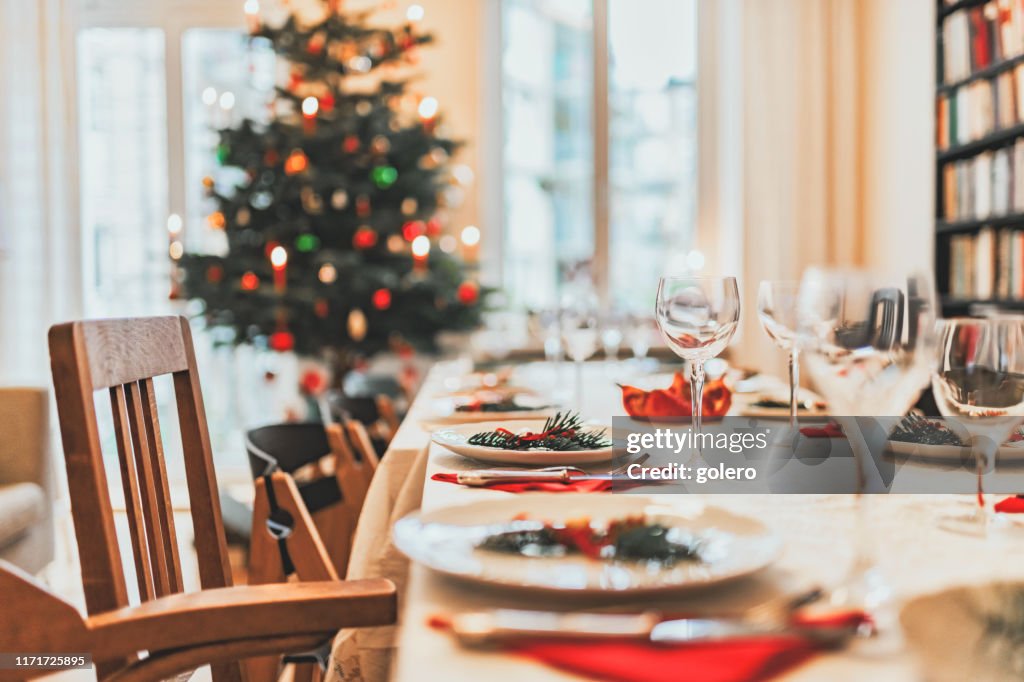 Christmas dining table