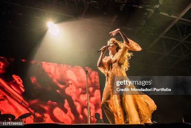 English band Florence and the Machine performs live on stage in Milan. Milan , August 30th, 2019