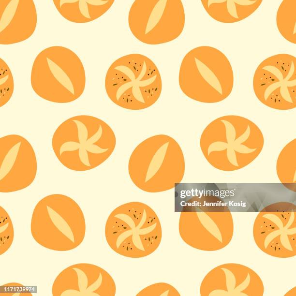 seamless bun bread illustration pattern - bread stock illustrations