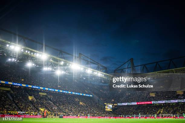 General view inside the stadium during the Bundesliga match between Borussia Dortmund and SV Werder Bremen at Signal Iduna Park on September 28, 2019...