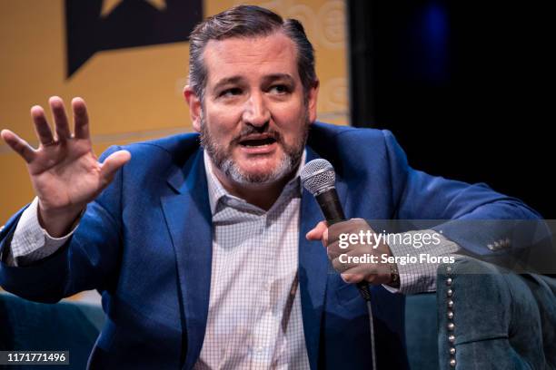 Sen. Ted Cruz answers a question from MSNBC's Chris Hays during a panel at The Texas Tribune Festival on September 28, 2019 in Austin, Texas. The...