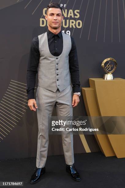 Cristiano Ronaldo attends the Quinas de Ouro 2019 awards ceremony at Pavilhao Carlos Lopes on September 2, 2019 in Lisbon, Portugal.