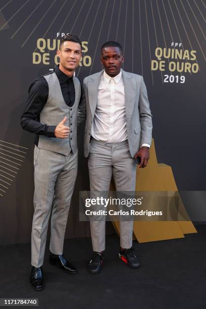 Cristiano Ronaldo and William Carvalho attends the Quinas de Ouro 2019 awards ceremony at Pavilhao Carlos Lopes on September 2, 2019 in Lisbon,...