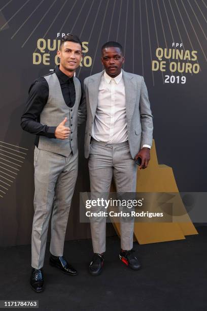 Cristiano Ronaldo and William Carvalho attends the Quinas de Ouro 2019 awards ceremony at Pavilhao Carlos Lopes on September 2, 2019 in Lisbon,...
