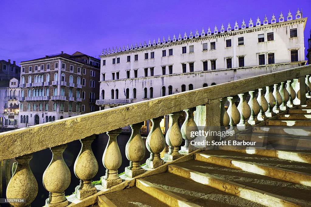 Steps of the Rialto Bridge. Venice