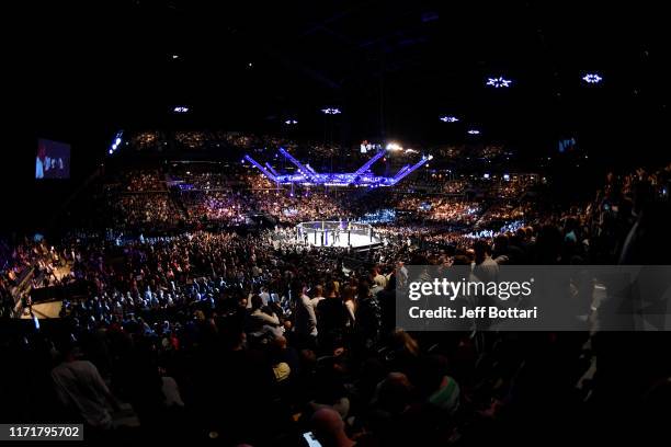 General view of the Octagon during the UFC Fight Night event at Royal Arena on September 28, 2019 in Copenhagen, Denmark.