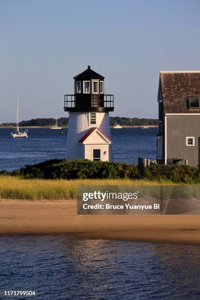 lighthouse of hyannis harbor - hyannis port stock pictures, royalty-free photos & images
