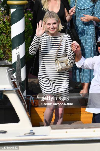 Lucy Boynton is seen arriving at the 76th Venice Film Festival on September 02, 2019 in Venice, Italy.