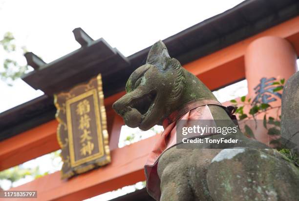 fushimi inari taisha-torii gates - inari shrine stock pictures, royalty-free photos & images