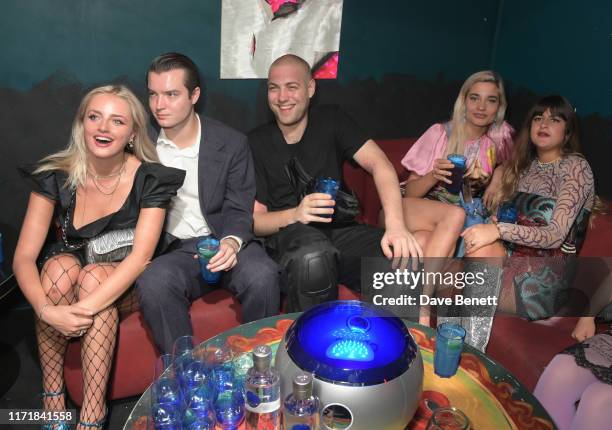 Isabella Boreman, Marley Mackey, Calum Knight, Mimi Wade and guest attend the Paris Fashion Week party celebrating the collaboration between CIROC...