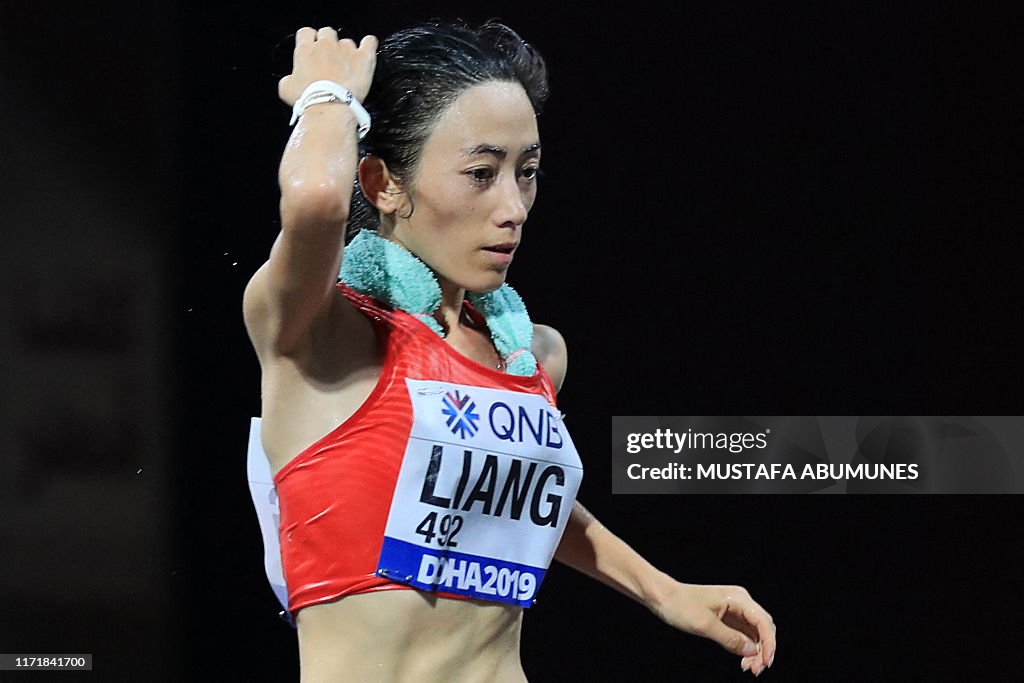 Li Run Rui Abs China's Liang Rui competes in the Women's 50km Race Walk final at the ...