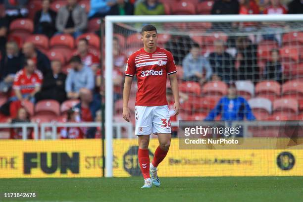 Stephen Walker of Middlesbrough during the Sky Bet Championship match between Middlesbrough and Sheffield Wednesday at the Riverside Stadium,...