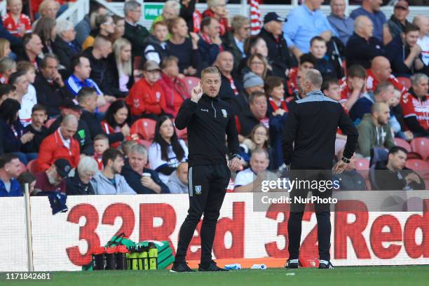 Sheffield Wedensday manager Garry Monk during the Sky Bet Championship match between Middlesbrough and Sheffield Wednesday at the Riverside Stadium,...