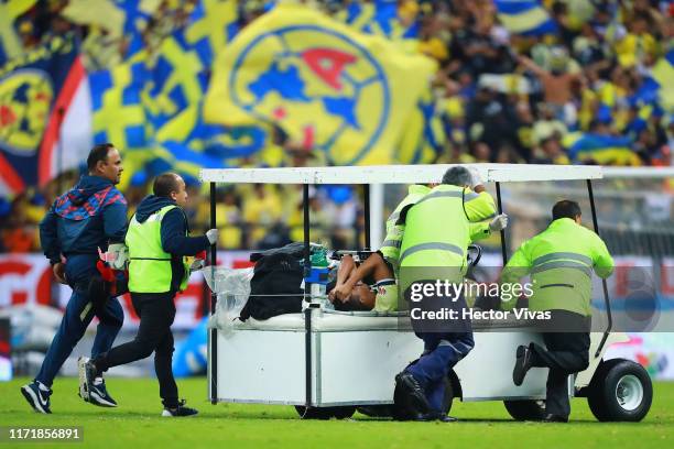 Giovani Dos Santos of America reacts during the 12th round match between America and Chivas as part of the Torneo Apertura 2019 Liga MX at Azteca...