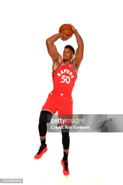 Sagaba Konate of the Toronto Raptors poses for a portrait during media day on September 28, 2019 at Scotiabank Arena in Toronto, Ontario, Canada....
