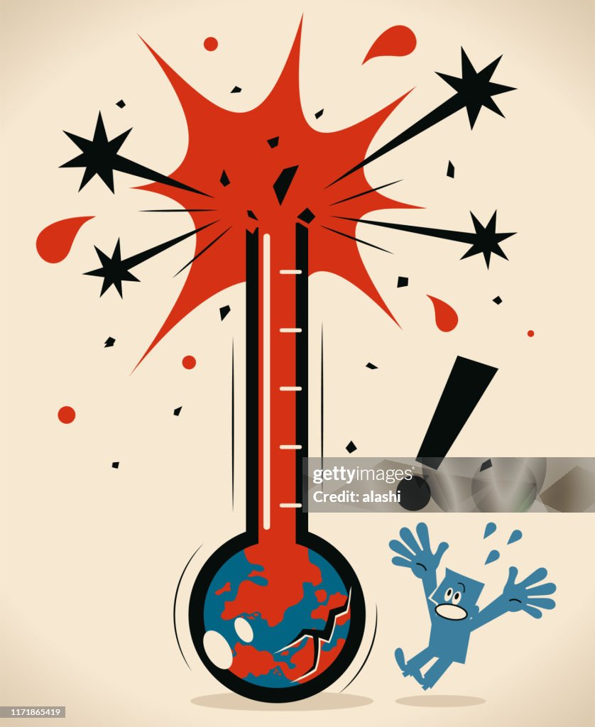 Earth thermometer breaking and people are worried and scared