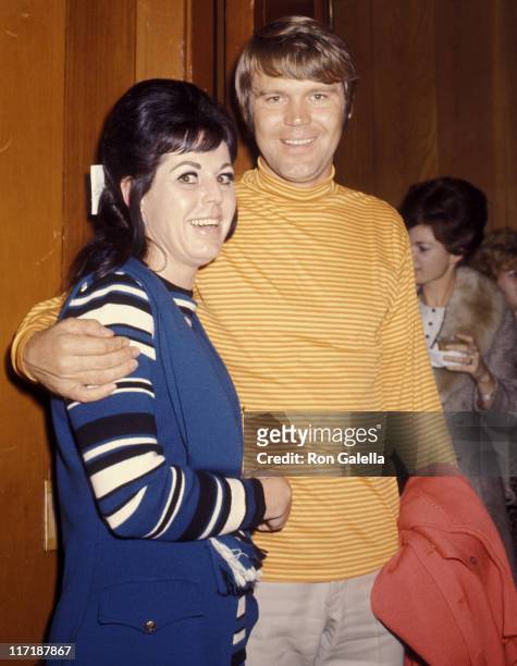 Musician Glen Campbell and Billie Jean Nunley attend 29th Annual Bing Crosby National Pro-Am Golf Tournament and Clambake on January 22, 1970 at...
