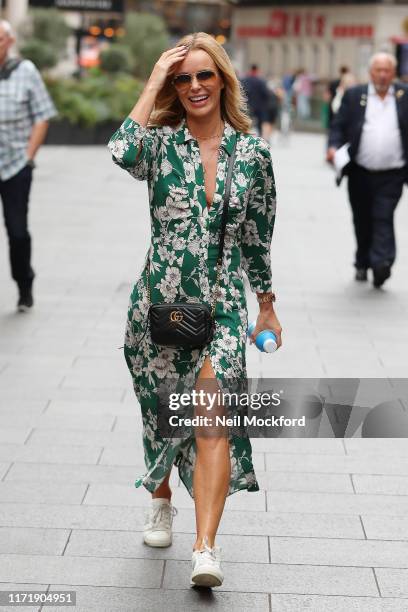 Amanda Holden leaving Heart radio studios on September 03, 2019 in London, England.