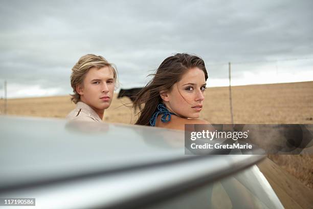 Back Rear Female Rear End Young Adult Woman Looking Back Rear View Side View Differential Focus ...