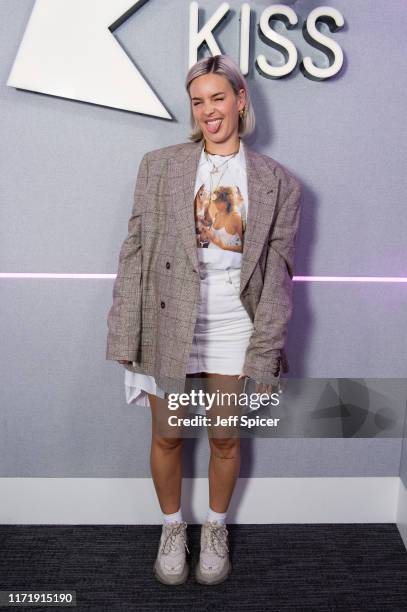 Anne-Marie visits the Kiss FM Studio's on September 03, 2019 in London, England.