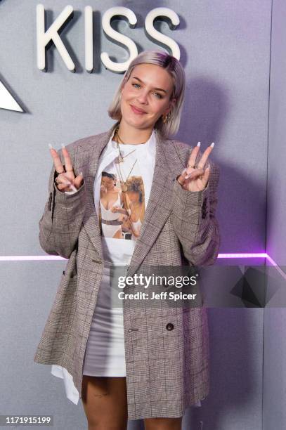 Anne-Marie visits the Kiss FM Studio's on September 03, 2019 in London, England.