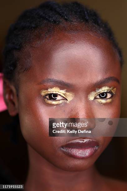 Models are seen backstage prior to Town Hall Runway 4 at Melbourne Fashion Week Melbourne Town Hall on September 03, 2019 in Melbourne, Australia.