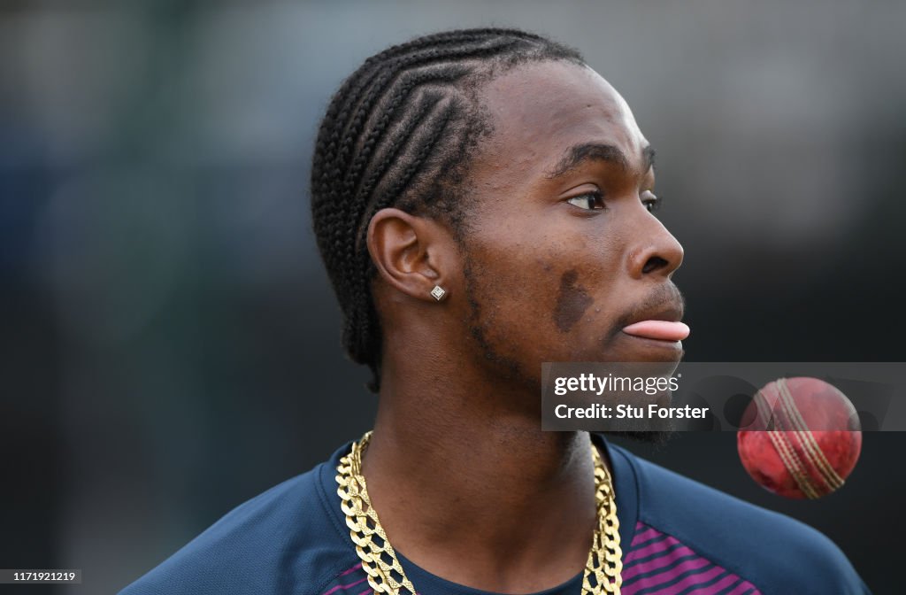 England bowler Jofra Archer pictured during England nets ahead of the... News Photo - Getty Images England bowler Jofra Archer pictured during England nets ahead of the... News Photo - Getty Images