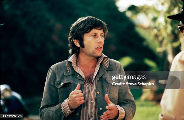 French-born film director Roman Polanski on the set of his film 'Chinatown,' Los Angeles, California, 1973.