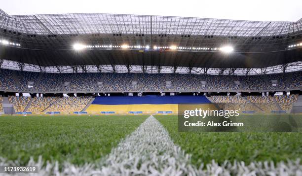 General view of the Arena Lviv prior to the UEFA Women's European Championship 2021 qualifier match between Ukraine and Germany at Arena Lviv on...