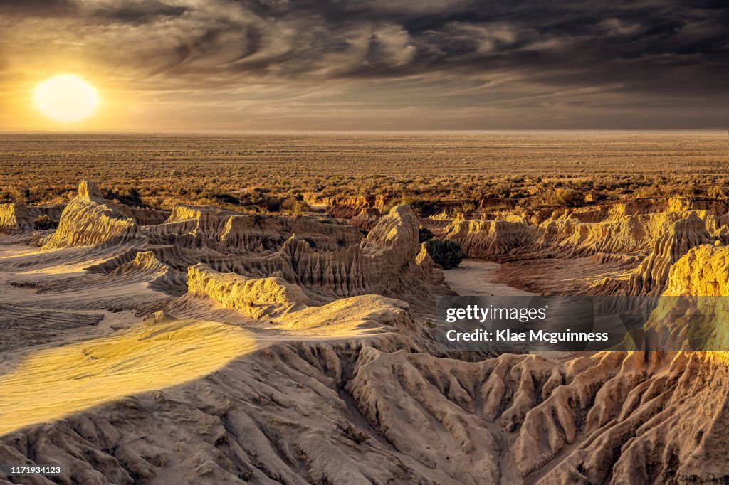 Mungo at sunset