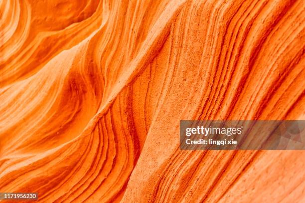 beautiful red rock in antelope canyon, arizona, usa - rock texture stock-fotos und bilder