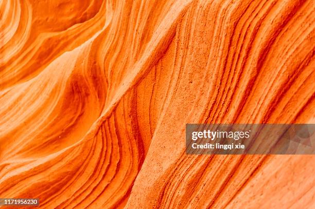 beautiful red rock in antelope canyon, arizona, usa - orange colour fotografías e imágenes de stock