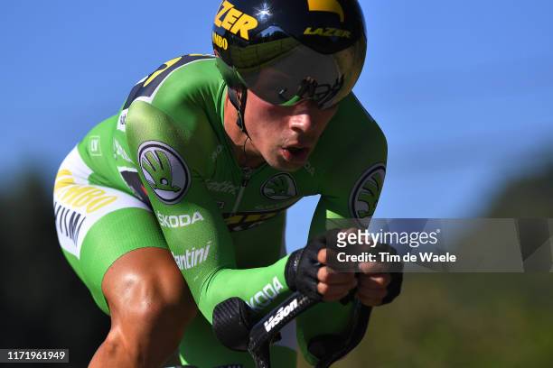 Primoz Roglic of Slovenia and Team Jumbo-Visma Green Points Jersey / during the 74th Tour of Spain 2019, Stage 10 a 36,2 Individual Time Trial stage...